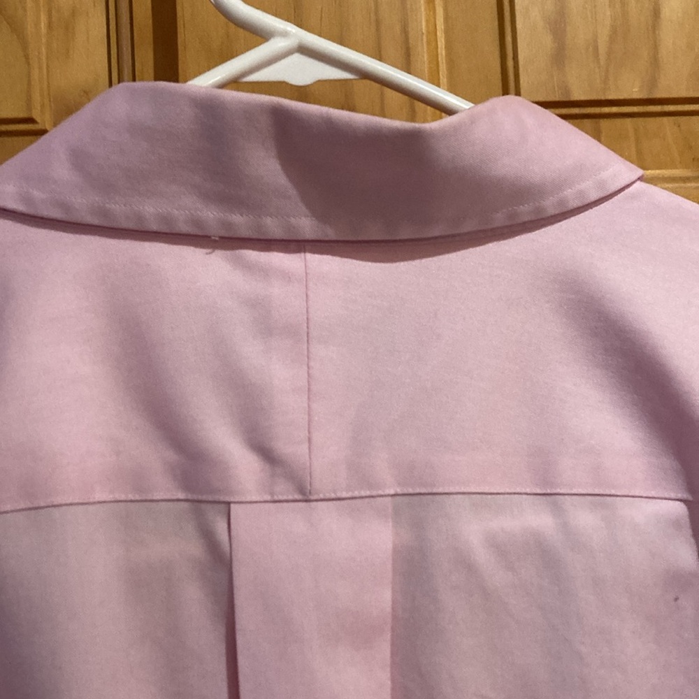Men’s Land’s End Long Sleeve Button Down Shirt, Pink, Sz 19-38 Big/Tall - Picture 8 of 8